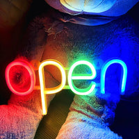 Panneau lumineux ouvert à cadre en néon LED USB, gradateur, 7 modèles