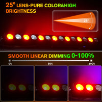 Barre LED pixel COB RGBW – lentille à 25° et gradation de 0 à 100 %