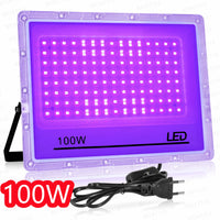 Projecteur lumière noire LED UV 395 nm, 50 à 150 W, 1 ou 2 pièces