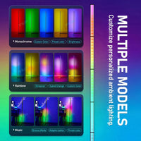 Lampadaire d'angle LED RGBIC multicolore avec télécommande, 145 ou 180 cm