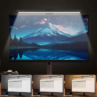 Barre lumineuse écran tactile – barre au-dessus d'un moniteur et trois réglages de blanc