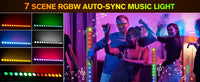 Barre LED pixel COB RGBW – jeux de lumière synchronisés à la musique