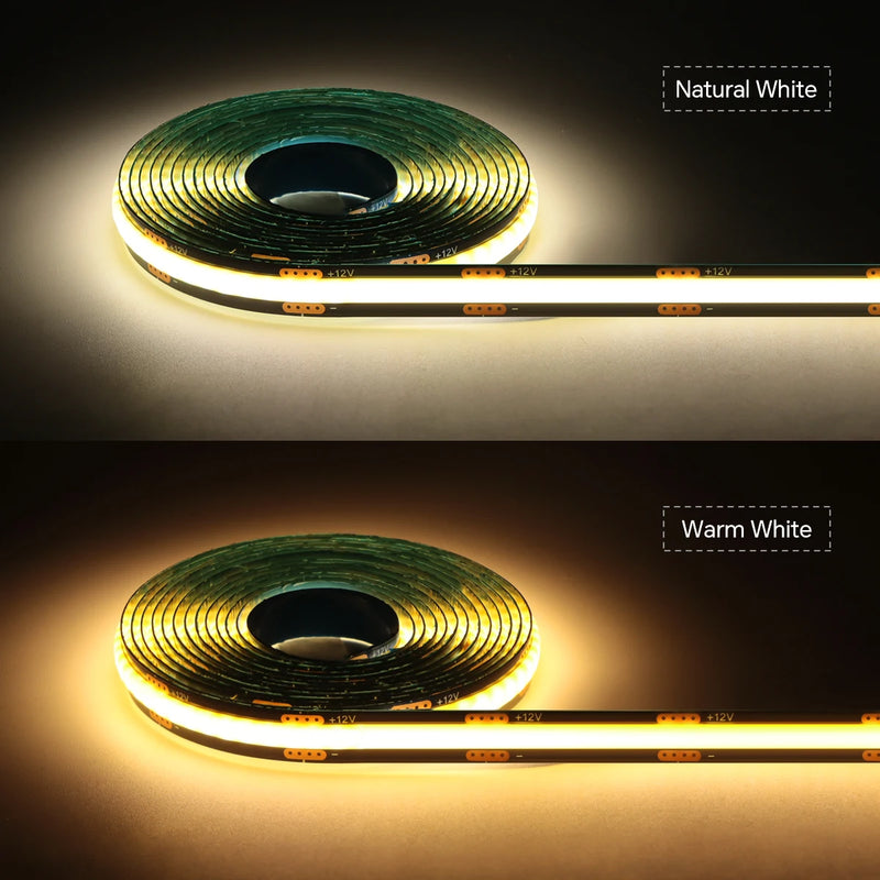 Ruban LED tasseau bois noir – blanc naturel et blanc chaud