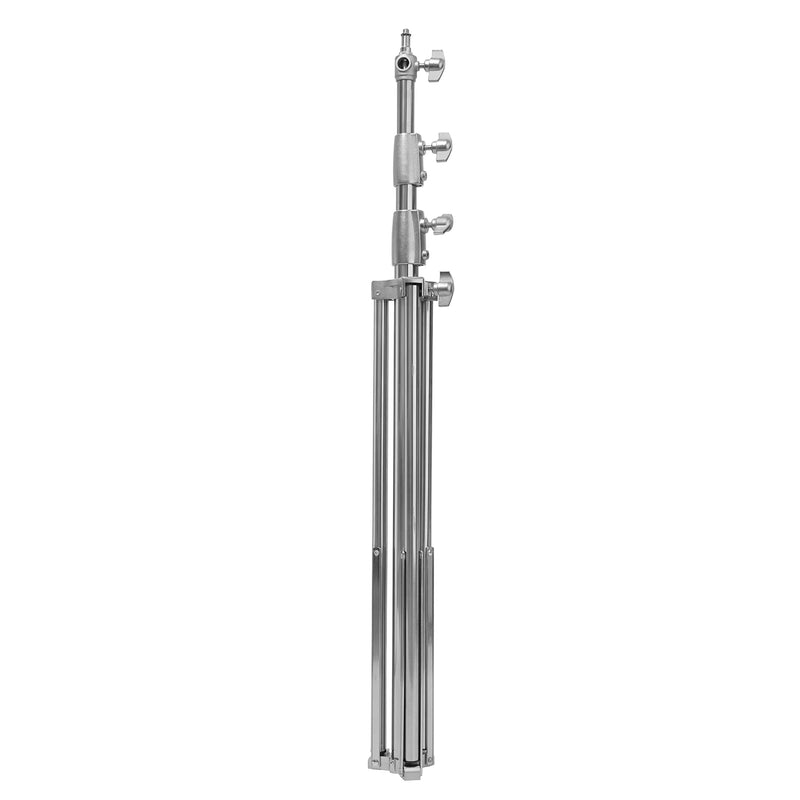 Trépied lumière robuste 280 cm en acier inoxydable, avec ou sans roulettes