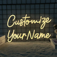 Néon personnalisé LED – exemple en écriture cursive blanc chaud