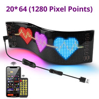 Panneau lumineux LED programmable flexible, application Bluetooth, USB, 17 à 60 cm