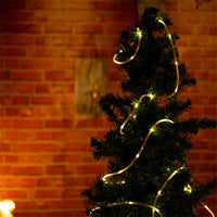 Guirlande LED tube de corde – sapin de Noël entouré d'un tube lumineux blanc chaud