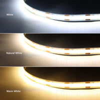 Ruban LED COB 12 V à capteur tactile – trois teintes : blanc, blanc neutre et blanc chaud