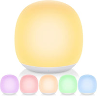 Veilleuse bébé LED en silicone, œuf ou pingouin, 7 couleurs, tactile, rechargeable