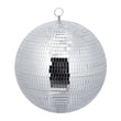 Boule disco argentée 30 cm à suspendre, miroirs en verre sur mousse