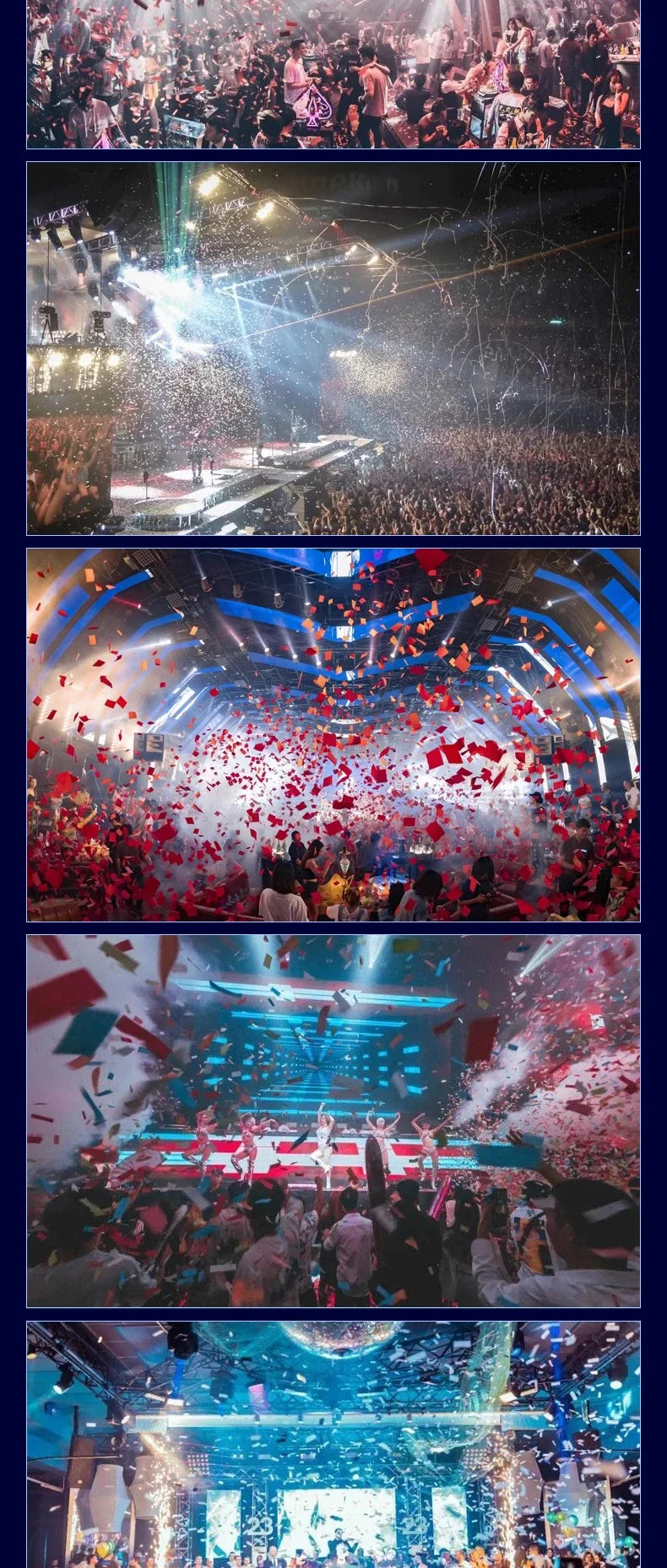 Machine à confettis électrique LED – confettis en concert, en discothèque et en événement