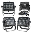 Projecteur PAR LED carré étanche IP65, 24 LED RGBWA UV, DMX512