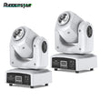 Lot de 2 mini lyres LED spot 10 W blanches, 7 gobos, DMX 9 ou 11 canaux