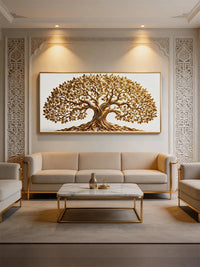 Tableau lumineux LED arbre de vie doré – vue 7