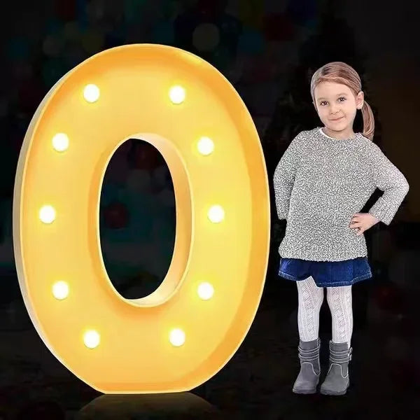 Lettre lumineuse géante à remplir de ballons, A à Z et &, 70, 100 ou 120 cm