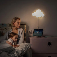 Lampe nuage murale en bois à piles pour chambre d'enfant, 3 formes