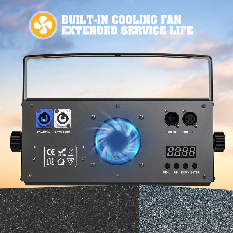 Par LED COB 200 W DMX blanc chaud et froid, 4 pièces