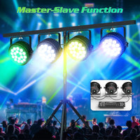 Projecteur PAR LED DMX 18 x 8 W RGBW, lot de 4 pour DJ et scène