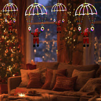 Décoration de fenêtre Père Noël en parachute – vue 12