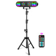 Jeu de lumière soirée à 2 boules magiques RVB et 14 LED, télécommande et mode sonore