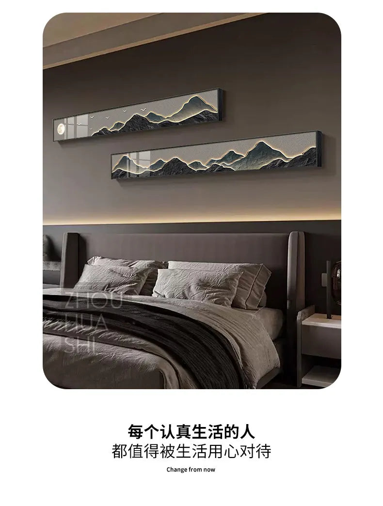 Tableau lumineux LED paysage de montagnes – vue 12