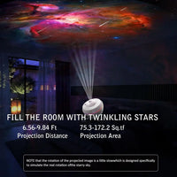 Projecteur galaxie planétarium à météores – portée de projection de 2 à 3 m et surface projetée