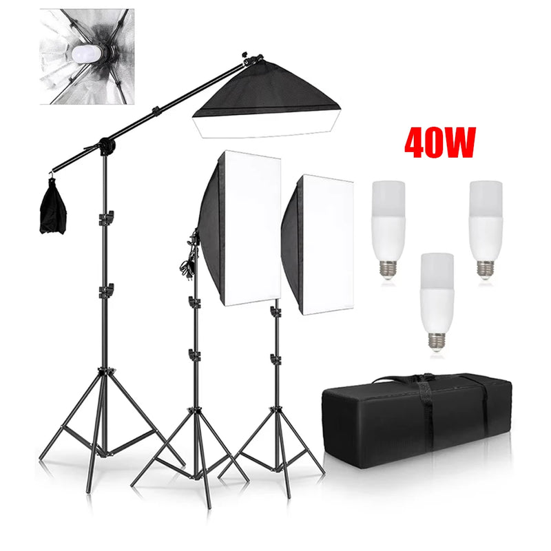 Kit 3 softbox avec perche – vue 7