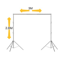 Support pour fond vert et fond photo robuste, 8 modèles de 2 à 3,4 m
