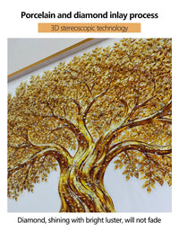 Tableau lumineux feuilles dorées – vue 13