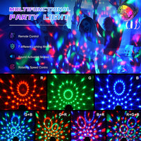 Boule disco LED rotative – télécommande, modes lumineux et modes sonores