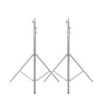Trépied lumière inox pliable – lot de 2 trépieds inox