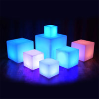 Cube lumineux LED sans fil sur piles, télécommande, 10 à 25 cm