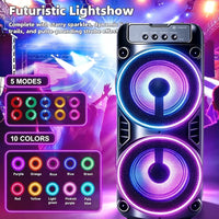 Enceinte Bluetooth lumineuse – éclairage RGB, 5 modes et 10 couleurs