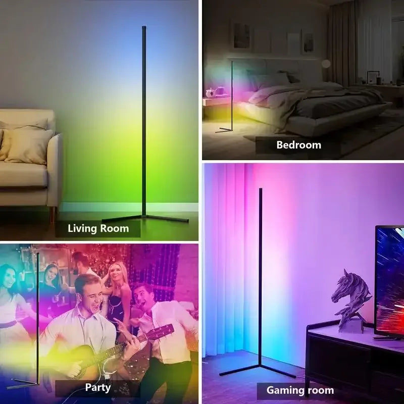 Lampadaire LED RGB USB avec télécommande et application, 40 ou 155 cm
