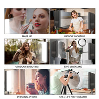 Panneau LED vidéo bicolore 90 W – exemples d'usage : maquillage, tournage intérieur et extérieur, live streaming, photo personnelle et nature morte