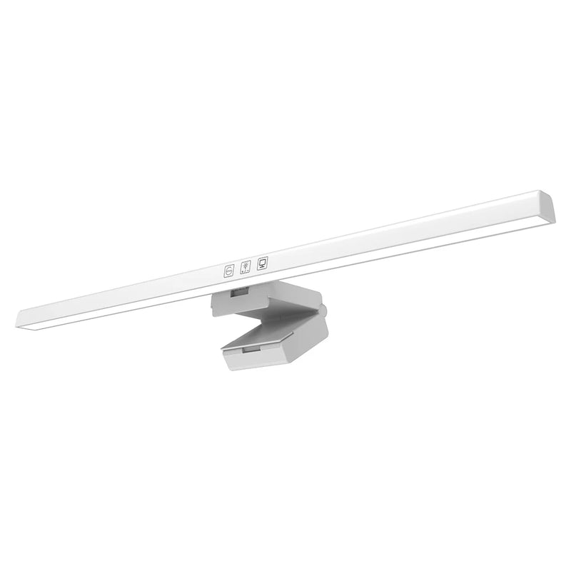 Barre lumineuse écran 50 cm – version blanche avec ses touches tactiles et son support