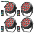 Uplight sans fil rechargeable, lot de 4 mini PAR LED RGB avec télécommande