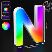 Lettres lumineuses LED RGB 15 cm – lettre N