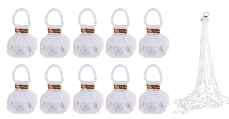 Banderoles à lancer pour mariage – lot de 10 poppers blancs avec leurs banderoles blanches