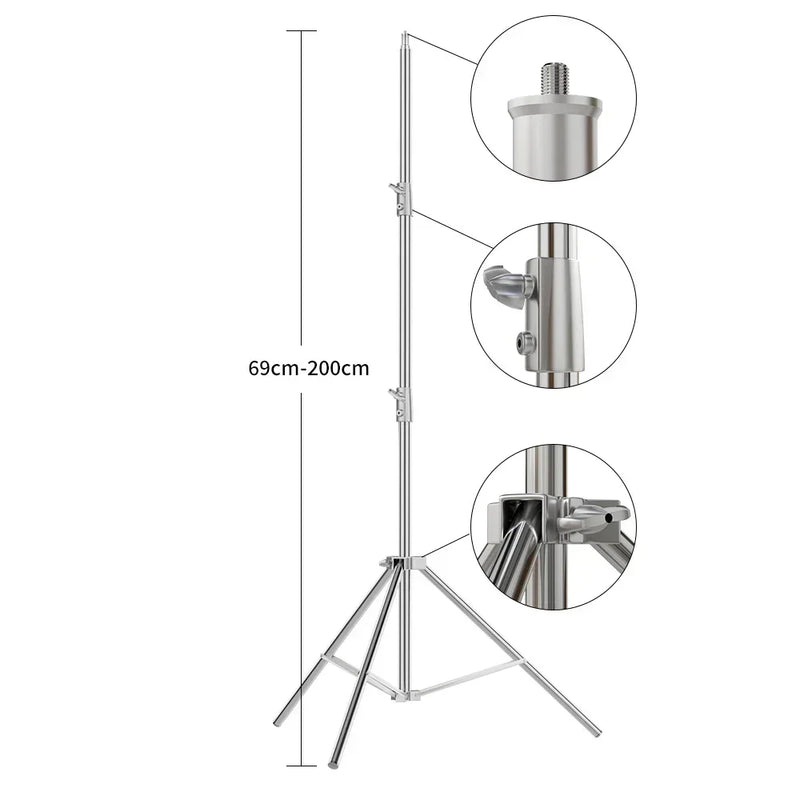 Pied de studio inox – vue 8