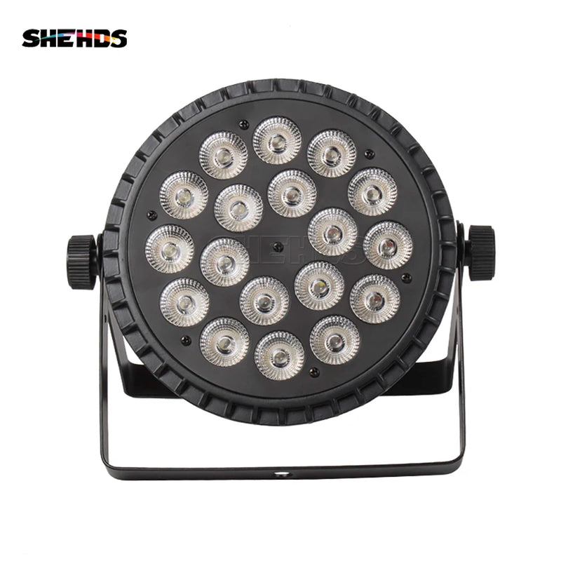 Par LED DMX plat ou IP65, 18 LED RGBW ou RGBWA UV