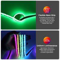 Ruban LED COB RGBIC adressable – vue 2