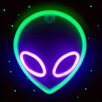 Néon LED déco gaming et chambre, 23 motifs au choix, piles ou USB