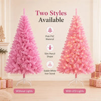 Sapin de Noël rose en PVC – vue 18