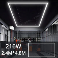 Plafonnier LED garage 6500 K, 5 hexagones, cadres ou croix à chevrons