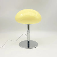 Lampe nuage en verre à dôme sur pied chromé, USB, 3 teintes