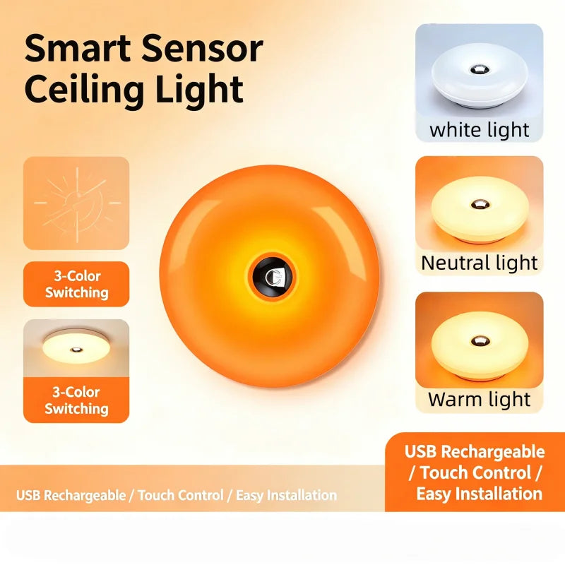 Lampe d'ambiance beignet orange – vue 4