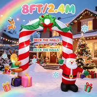 Arche de Noël gonflable avec Père Noël et renne – vue 15