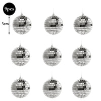 Boules à facettes miroir pour sapin de Noël, 2 à 10 cm