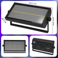 Lot de 4 stroboscopes LED RGB 200 W, 864 LED et 96 LED blanches, DMX